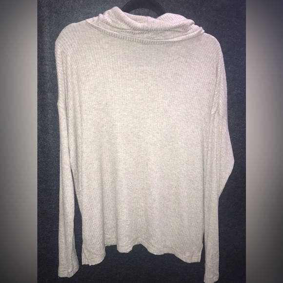 Z Supply Cowl Turtle Neck Sweater Ribbed Long Sleeve Medium Tan Beige - Picture 5 of 9